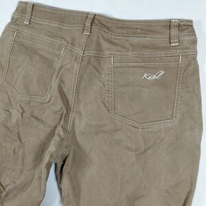 Kuhl Women Brown Contrast Stitch Hiking Pants Size 14 Regular Cotton Blend